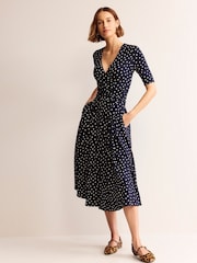 Boden Blue Petite Kassidy Jersey Midi Dress - Image 4 of 5