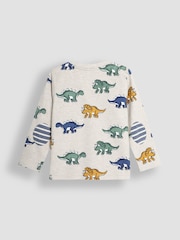 Dinosaurier-Print & Streifen, Natur - JoJo Maman Bébé Long Sleeve 2-Pack Tops - Bild 3 von 5