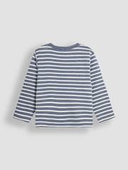 Dinosaurier-Print & Streifen, Natur - JoJo Maman Bébé Long Sleeve 2-Pack Tops - Bild 5 von 5