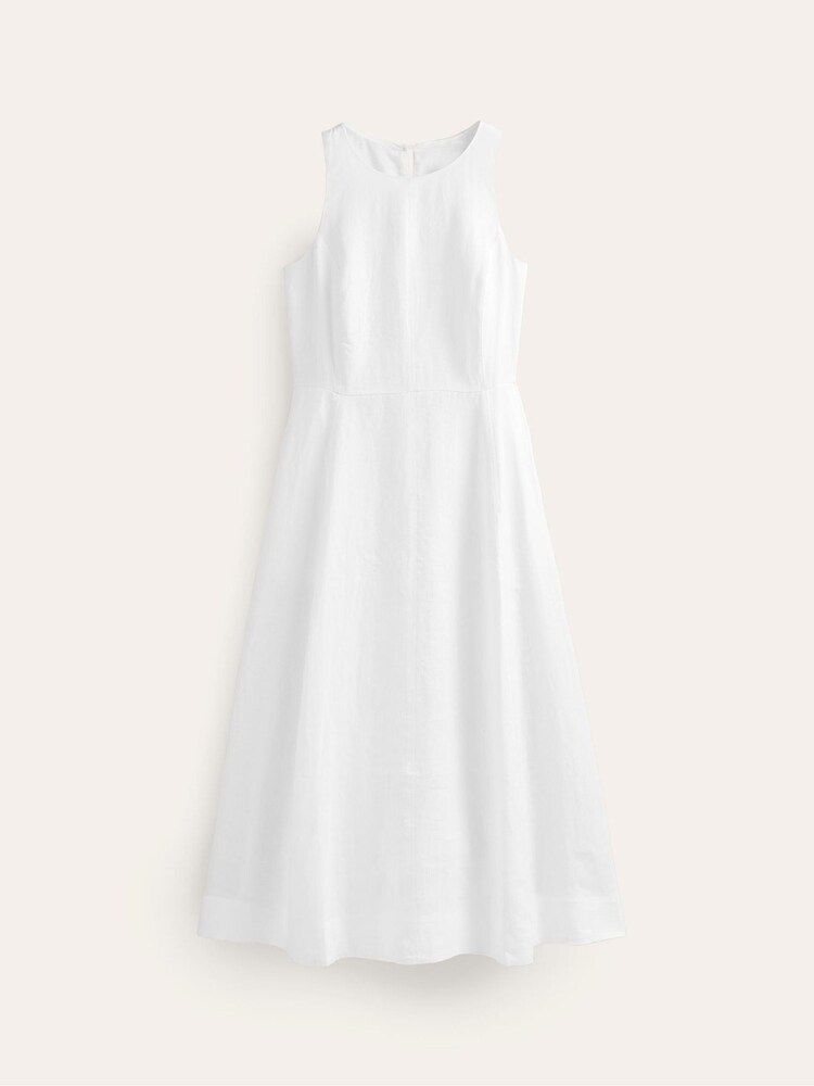 Boden White Petite Carla 100% Linen Midi Dress - Image 5 of 5 Boden White Petite Carla 100% Linen Midi Dress - Image 5 of 5