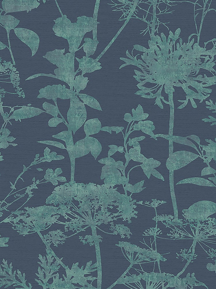 Graham & Brown Blue Esther Teal Wallpaper Sample - Image 2 of 3