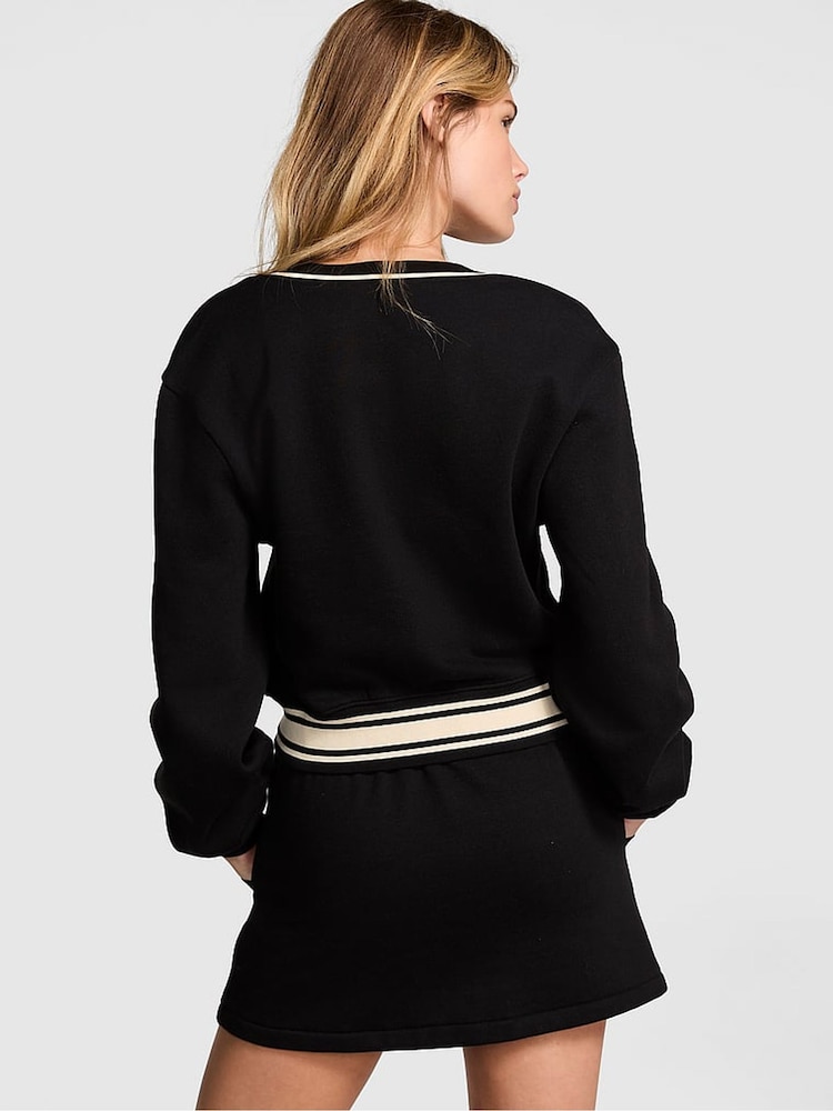 Victoria's Secret PINK Black Fleece Cardigan - Image 2 of 4