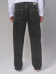 Black Acid Washed - Jeansy w stylu vintage ze stretchem - Image 1 of 9