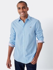 Crew Clothing Blue 100% Cotton Gingham Shirt - Image 1 of 4