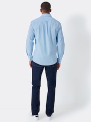 Crew Clothing Blue 100% Cotton Gingham Shirt - Image 2 of 4