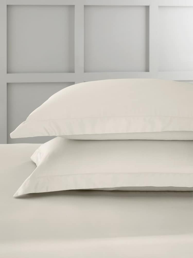 Bianca Set of 2 400 Thread Count 100% Cotton Sateen Oxford Pillowcases - صورة 1 من 4