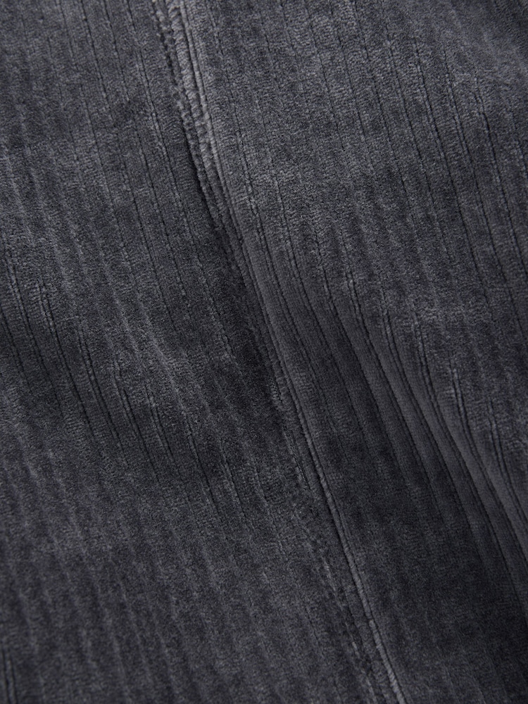Slate Grey Velvet Soft Touch Jersey Wide Leg Co-Ord Jogger Trousers - Image 6 of 6