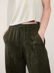 Athleta Green 100% Linen Retreat Wide Leg Trousers - Image 2 of 3