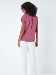 Dusk Pleat Detail 100% Cotton Top - صورة 3 من 5