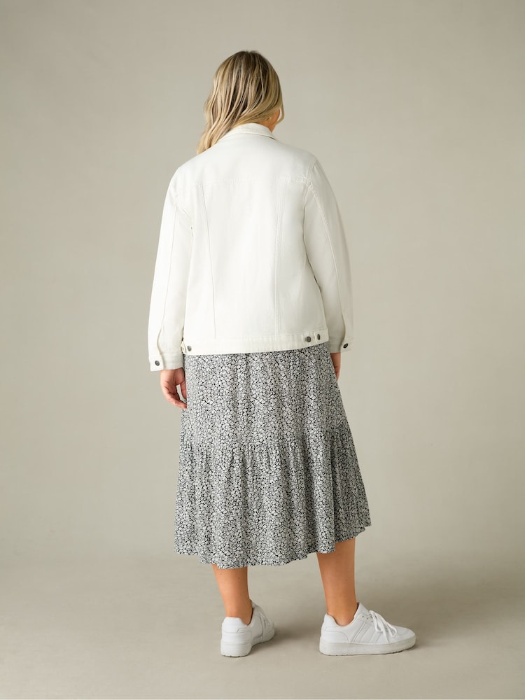 Live Unlimited Cream Curve Denim Jacket - Image 2 of 6