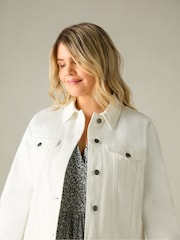 Live Unlimited Cream Curve Denim Jacket - Image 3 of 6