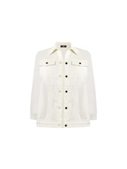 Live Unlimited Cream Curve Denim Jacket - Image 6 of 6