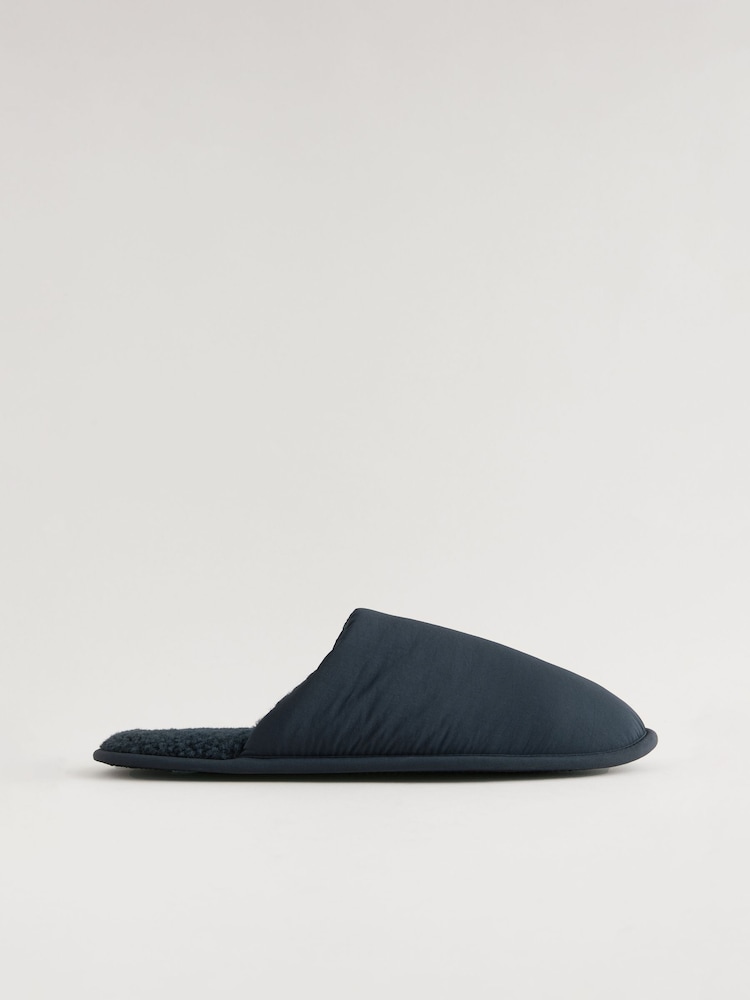 Navy Blue Mule Slippers - Image 3 of 7