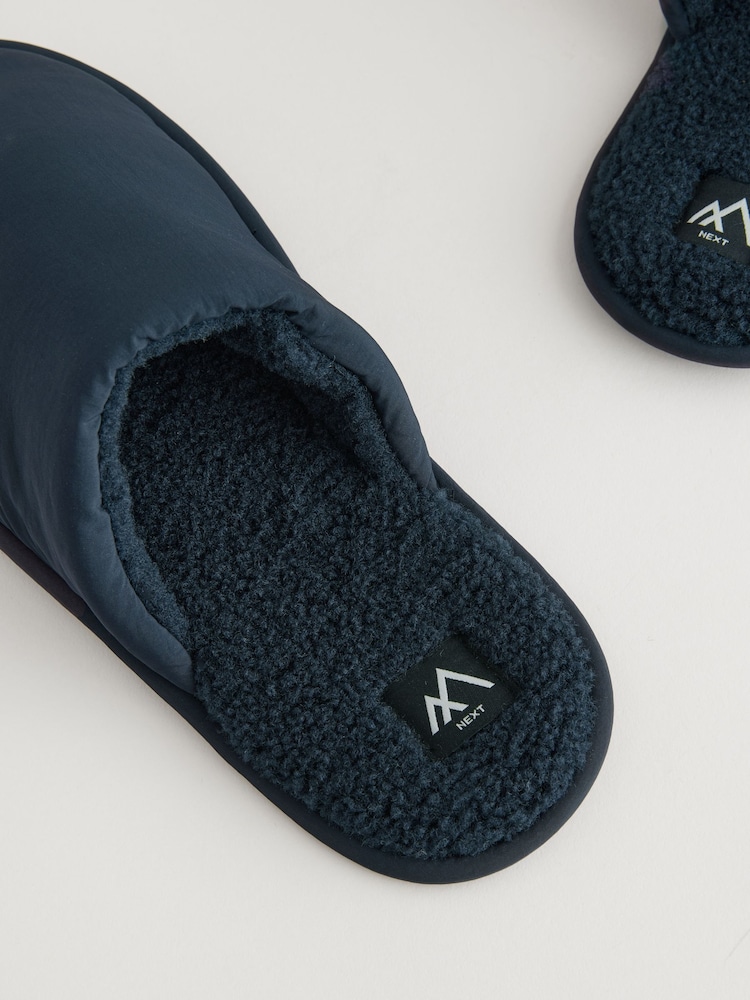 Navy Blue Mule Slippers - Image 4 of 7