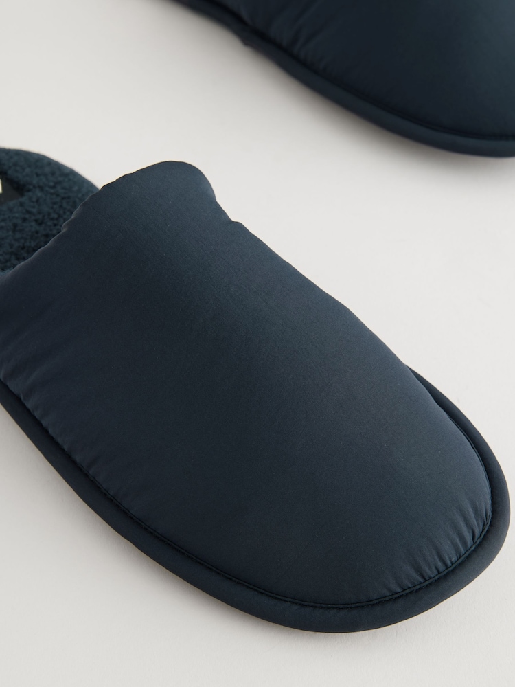 Navy Blue Mule Slippers - Image 5 of 7