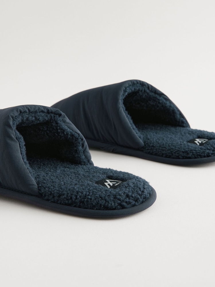 Navy Blue Mule Slippers - Image 6 of 7