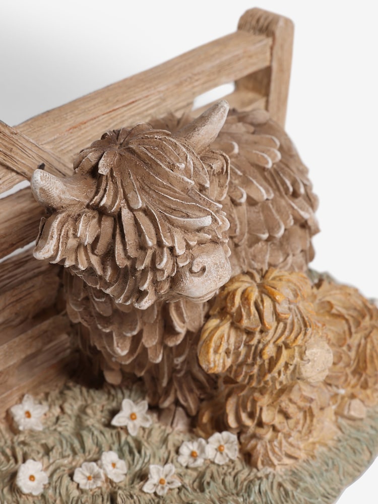 Natural Hamish The Highland Cow Scenic Doorstop - Image 5 of 5