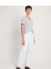 Monsoon Natural Saskia Stripe T-Shirt - Image 3 of 5