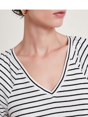 Monsoon Natural Saskia Stripe T-Shirt - Image 4 of 5