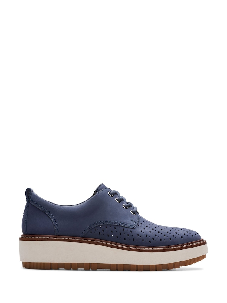 Clarks Blue Nubuck OriannaW Move Shoes - Image 1 of 6
