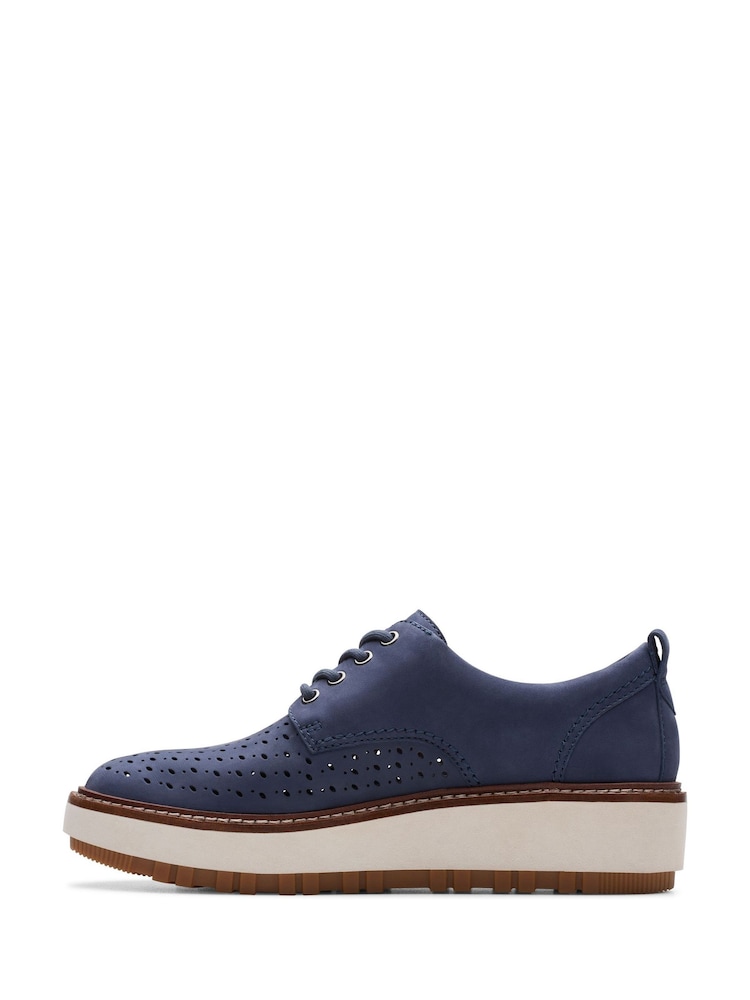 Clarks Blue Nubuck OriannaW Move Shoes - Image 2 of 6