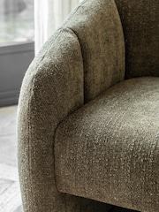 Gallery Home Moss Green Codie Leather Armchair - Image 10 of 11