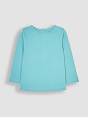 JoJo Maman Bébé Duck Egg 3-Pack Pretty Round Neck Tops - Image 3 of 7