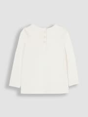 JoJo Maman Bébé Duck Egg 3-Pack Pretty Round Neck Tops - Image 4 of 7