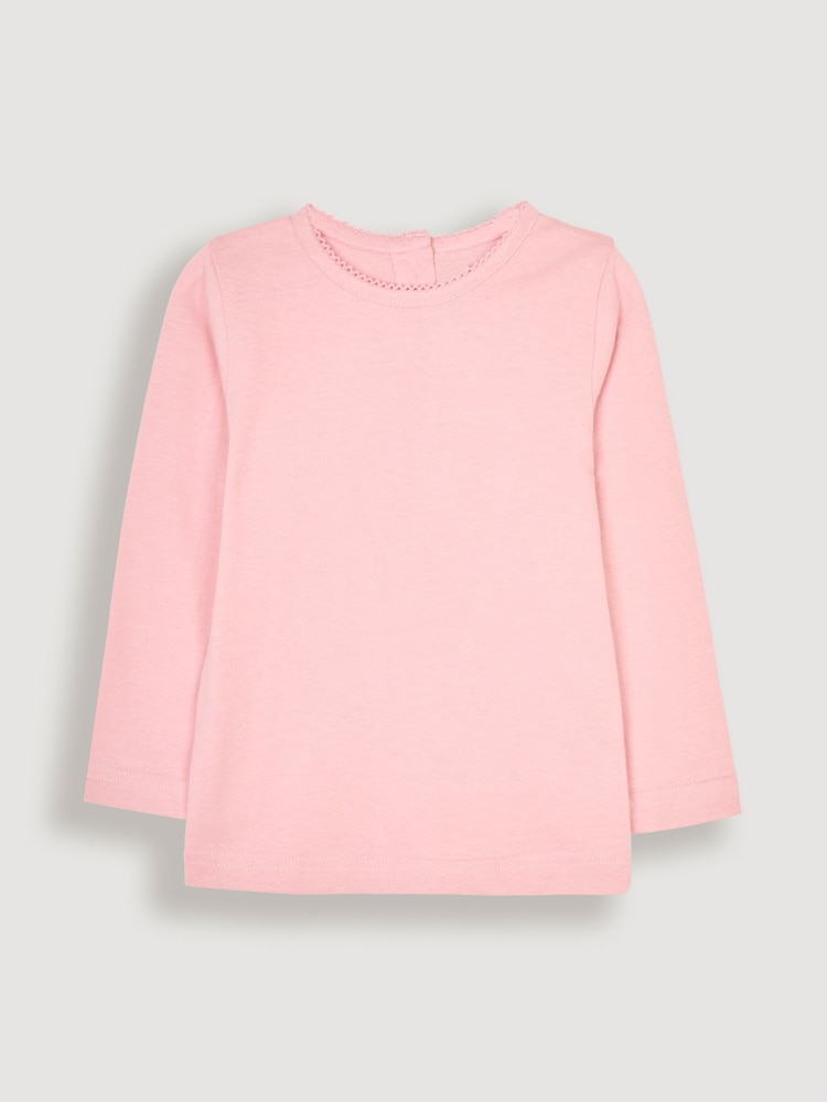 JoJo Maman Bébé Duck Egg 3-Pack Pretty Round Neck Tops - Image 7 of 7