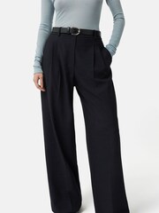 Jigsaw Blue Crosshatch Nik Trousers - Image 1 of 7