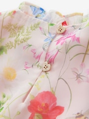 Baker by Ted Baker Pink 2 Piece Floral Blouse and PU Leggings Set - Image 14 of 15
