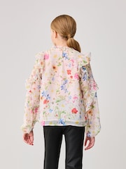 Baker by Ted Baker Pink 2 Piece Floral Blouse and PU Leggings Set - Image 4 of 15