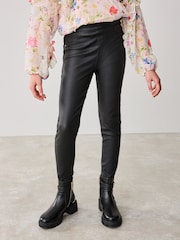 Baker by Ted Baker Pink 2 Piece Floral Blouse and PU Leggings Set - Image 7 of 15