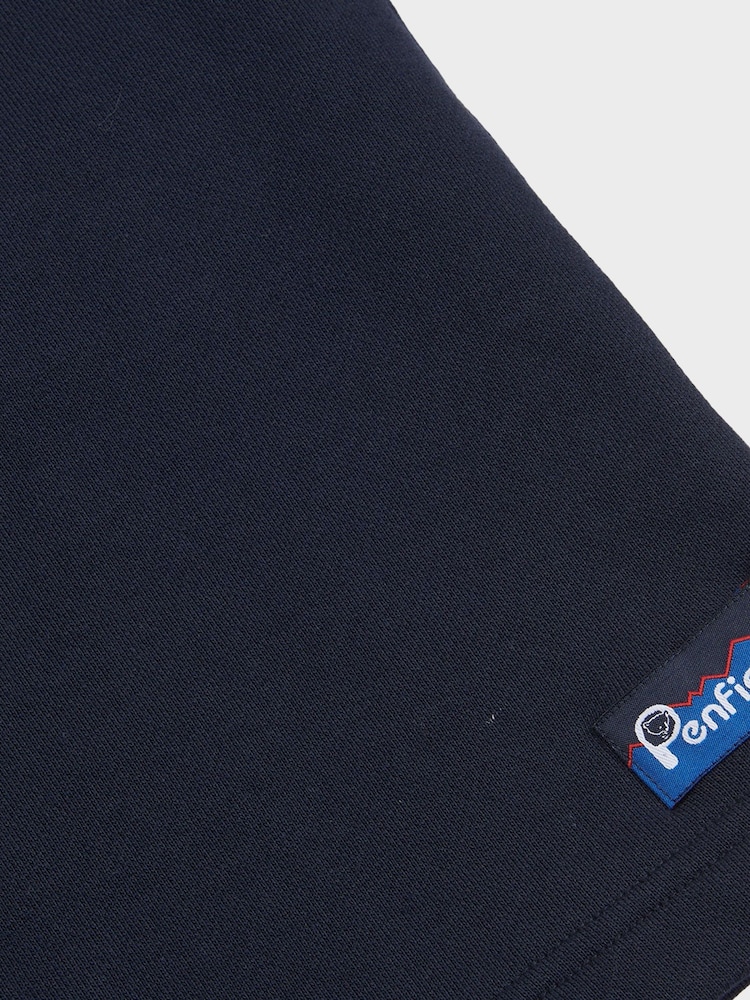 Penfield Blue Navy Mens Original Logo Sweat Shorts - Image 7 of 7