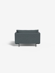 MADE.COM Basket Weave Teal Green Harlow Loveseat - Image 2 of 3