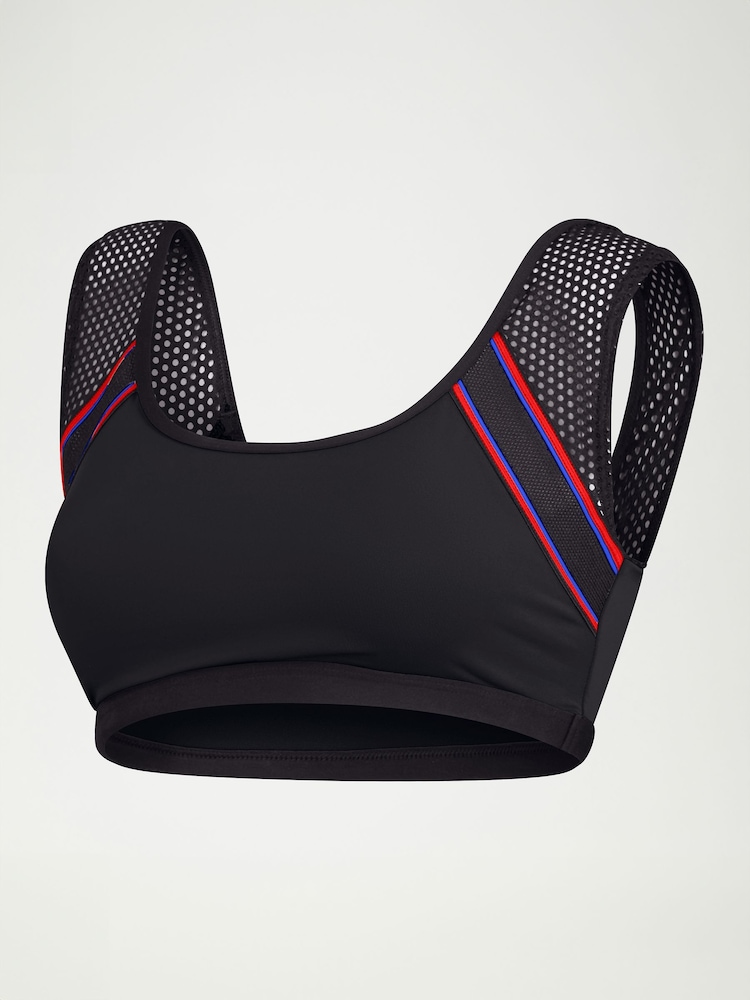 Speedo Black Womens Quick Dry Mesh Bikini Top - Image 6 of 6