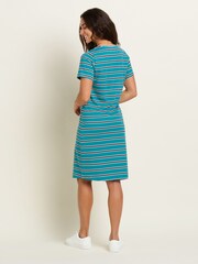 Brakeburn Blue 100% Cotton Bridport Stripe Dress - Image 3 of 5