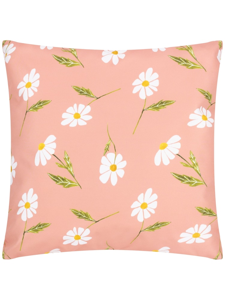 Wylder Nature Pink Daisies Floral Outdoor Cushion - Image 1 of 3