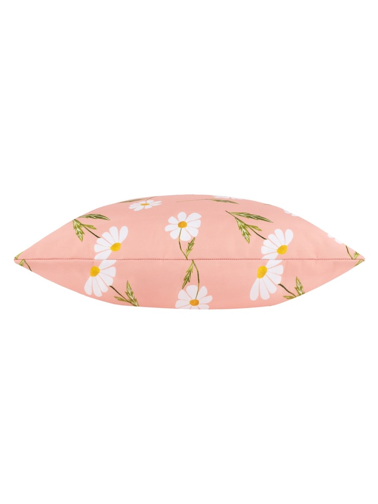 Wylder Nature Pink Daisies Floral Outdoor Cushion - Image 2 of 3