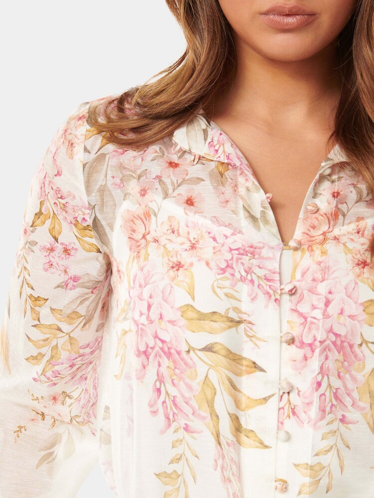 Forever New White Ellidy Button Down Blouse - Image 2 of 5