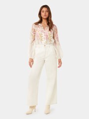 Forever New White Ellidy Button Down Blouse - Image 5 of 5