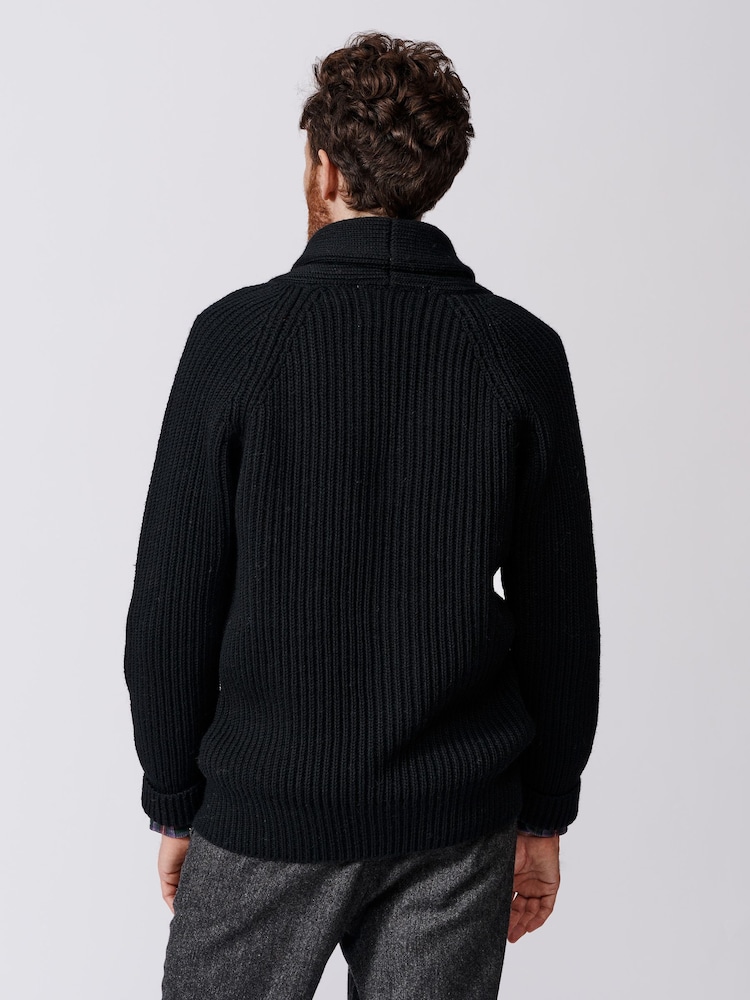 Aubin Earl Shawl Collar Wool Cardigan - Image 2 of 9