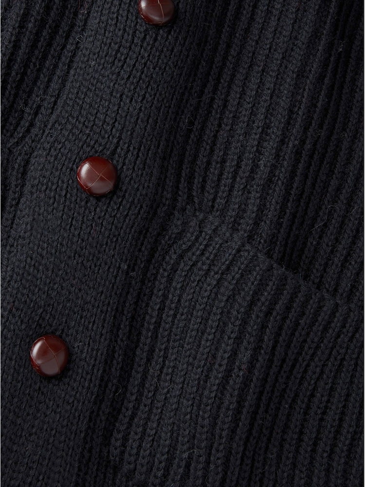 Чорний - Кардигани Aubin Earl Shawl Collar Wool - Image 8 of 9