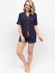Cyberjammies Blue Revere Jersey Pyjama Short Set - Image 2 of 4