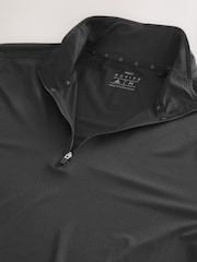 Black Active Training Textured Zip Neck Sweatshirt - Image 10 of 10