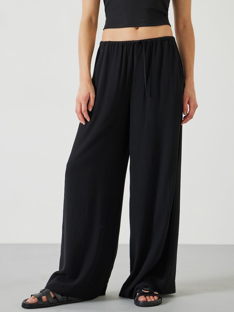 Hush Black Lyra Tie Waist Trousers - Image 2 of 5