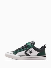 Converse Green Junior Pro Blaze Strap Leather Trainers - Image 1 of 4