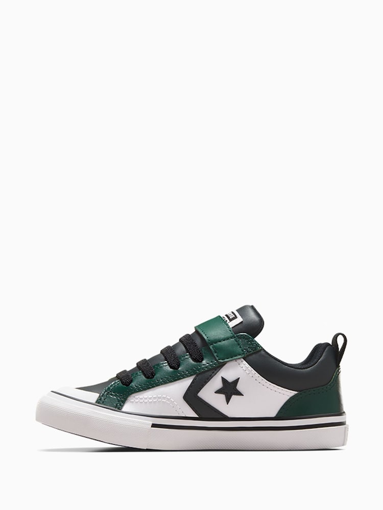 Converse Green Junior Pro Blaze Strap Leather Trainers - Image 1 of 4 Converse Green Junior Pro Blaze Strap Leather Trainers - Image 1 of 4
