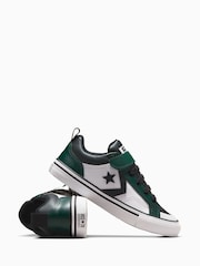 Converse Green Junior Pro Blaze Strap Leather Trainers - Image 3 of 4