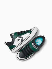 Converse Green Junior Pro Blaze Strap Leather Trainers - Image 4 of 4